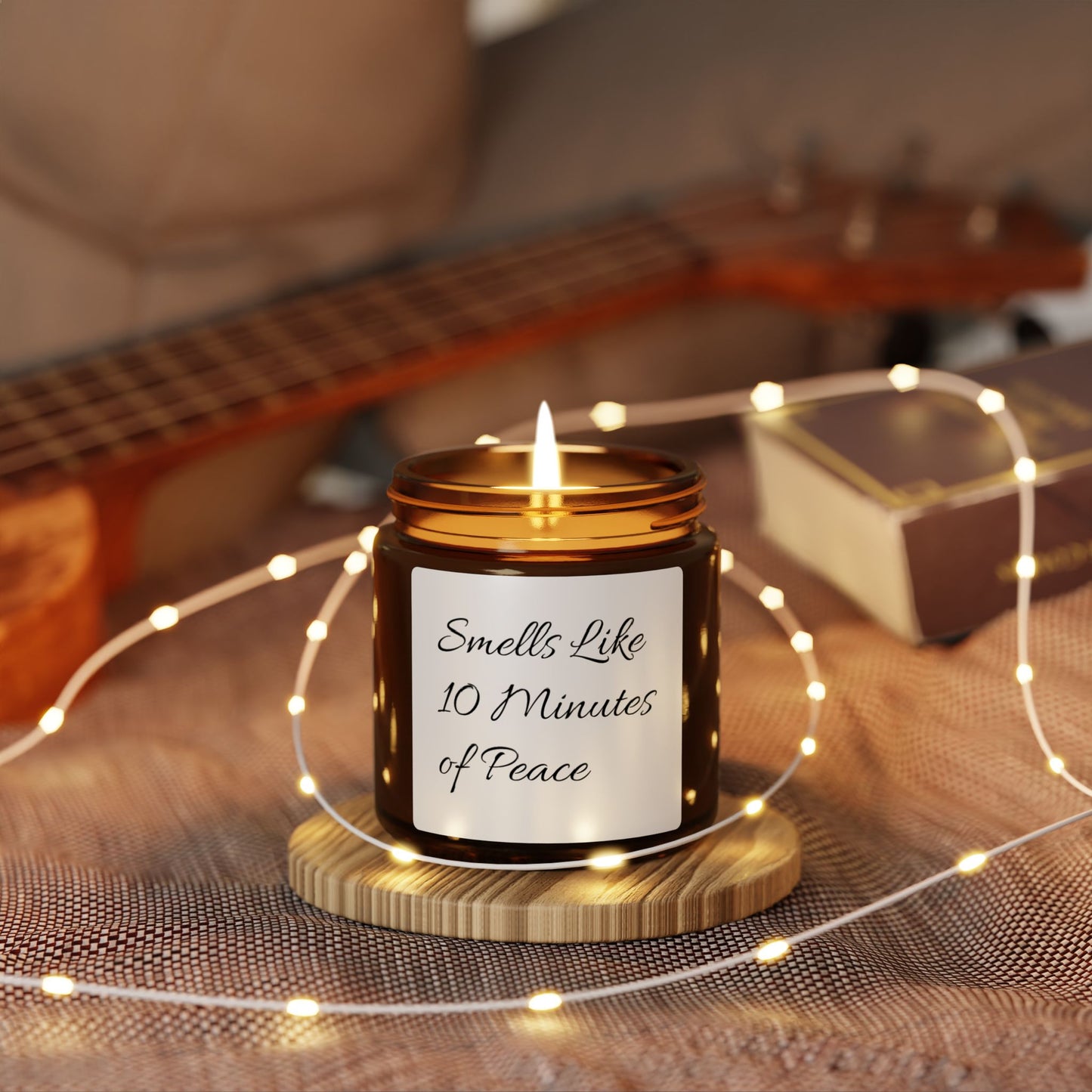Smells like 10 minutes of peace, candle jar - Snelle Saar