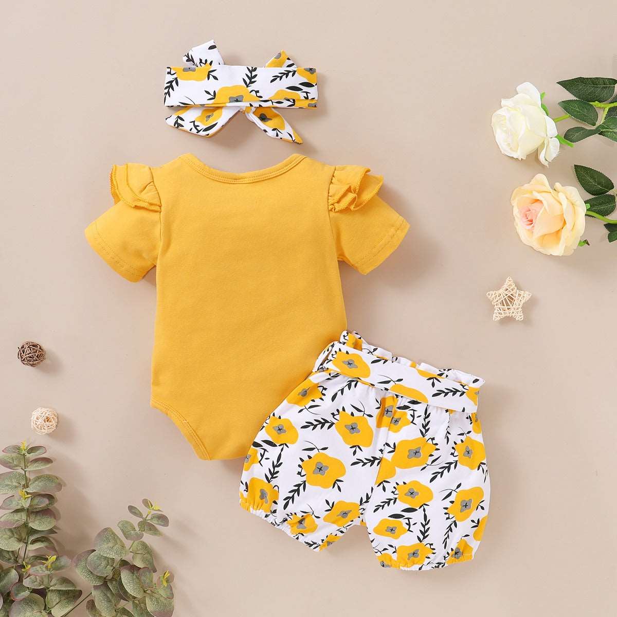 Baby Clothes Baby Summer Flower Set