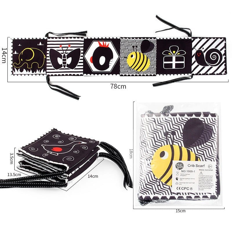 Baby Toy Newborn Black And White Cloth Book
