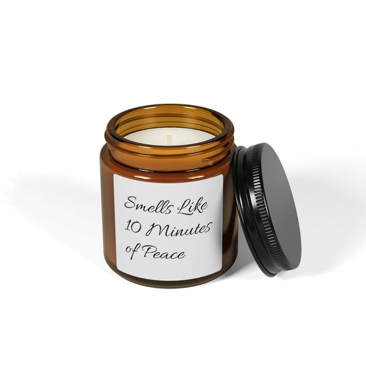 Smells like 10 minutes of peace, candle jar - Snelle Saar