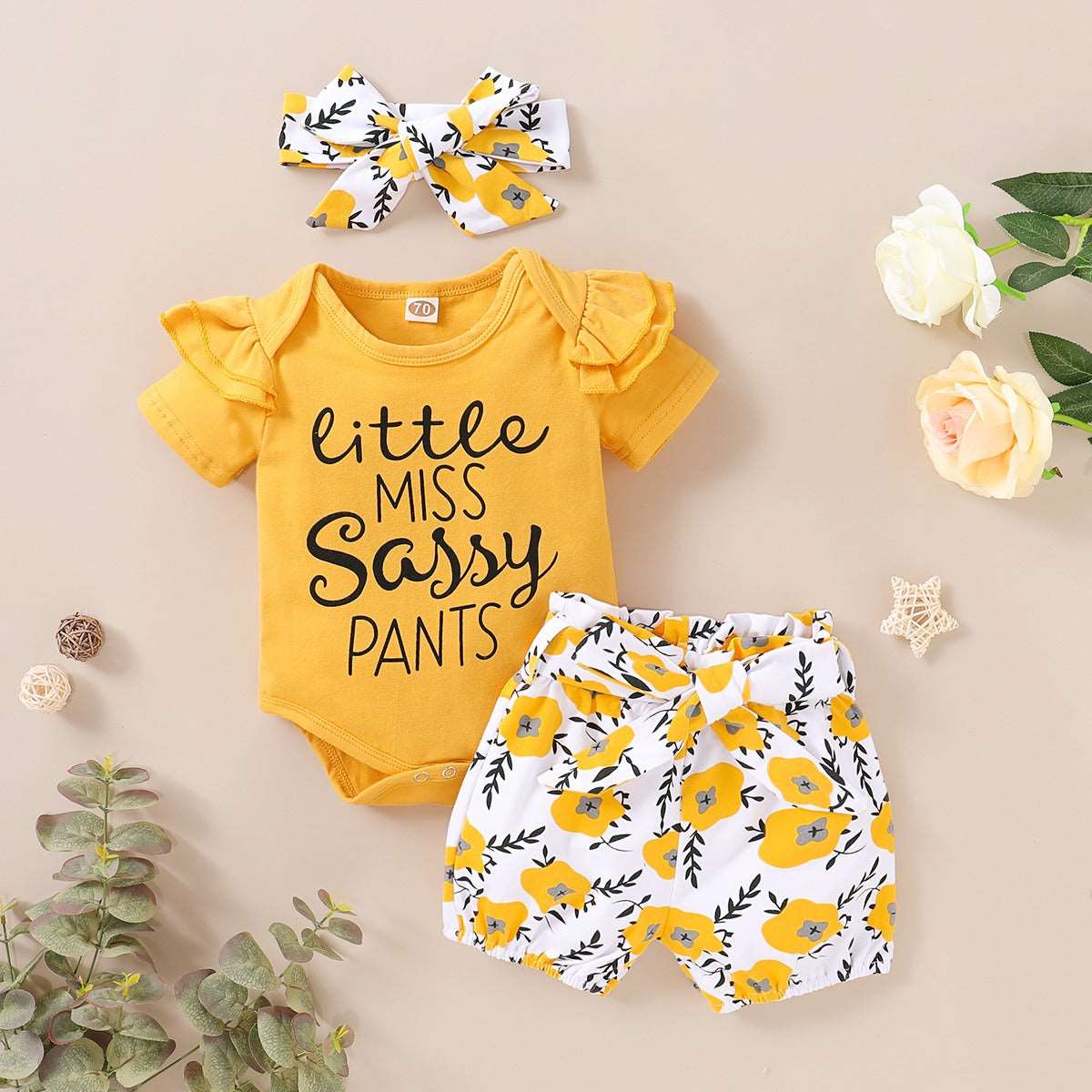 Baby Clothes Baby Summer Flower Set